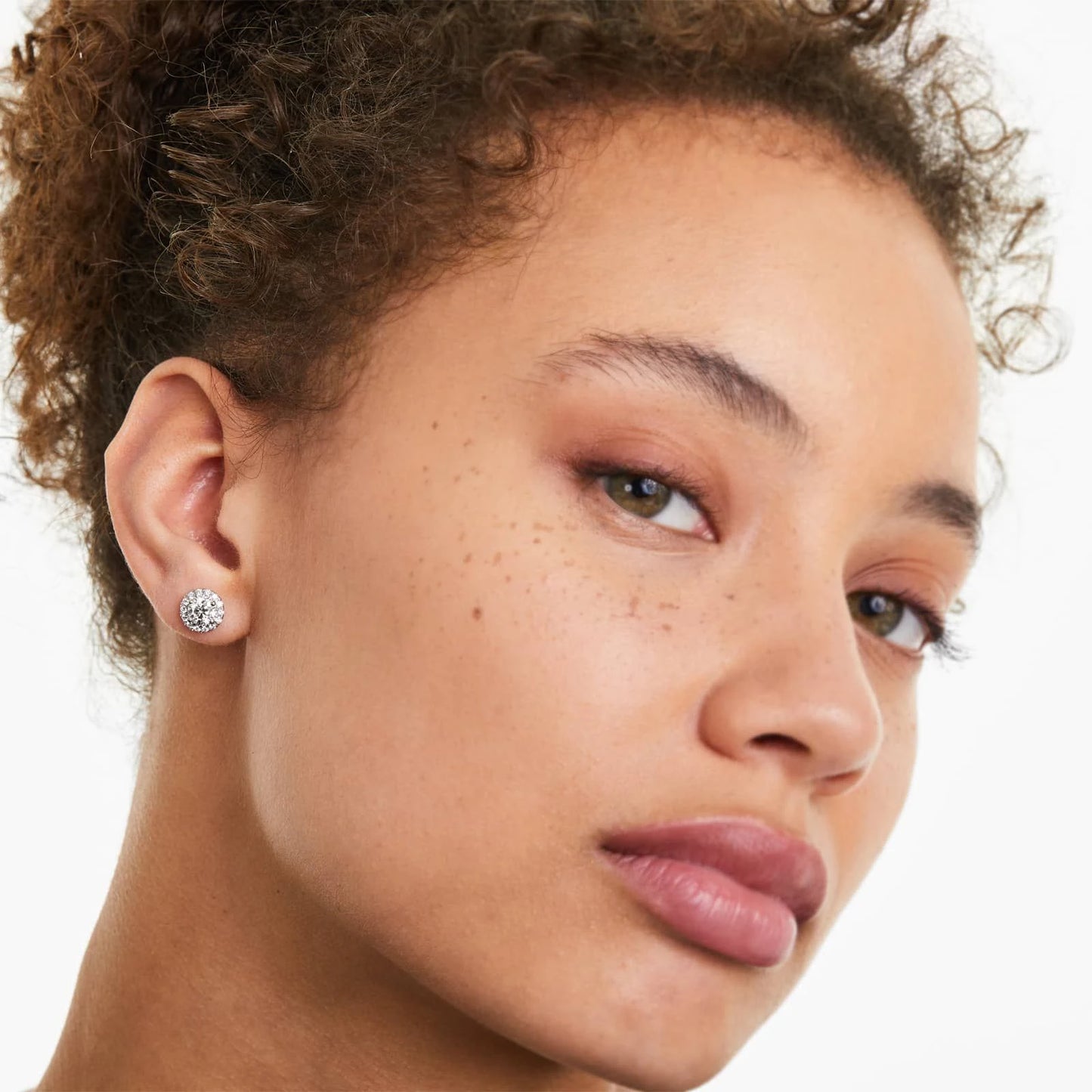 Platina Halo Studs