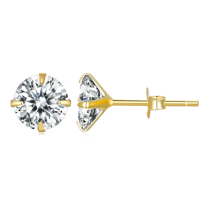 Golden Aura CZ Studs