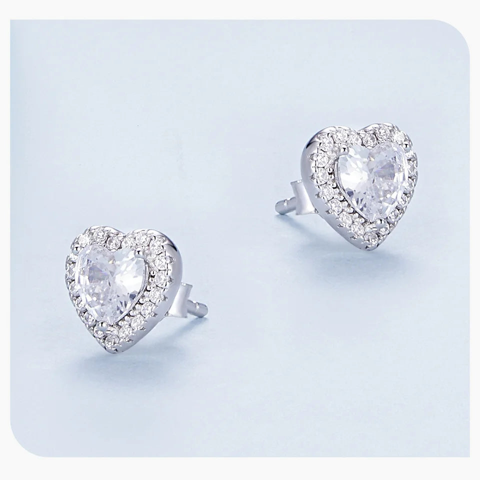 Platina Halo Studs