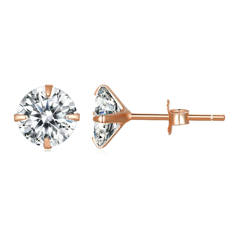 Golden Aura CZ Studs