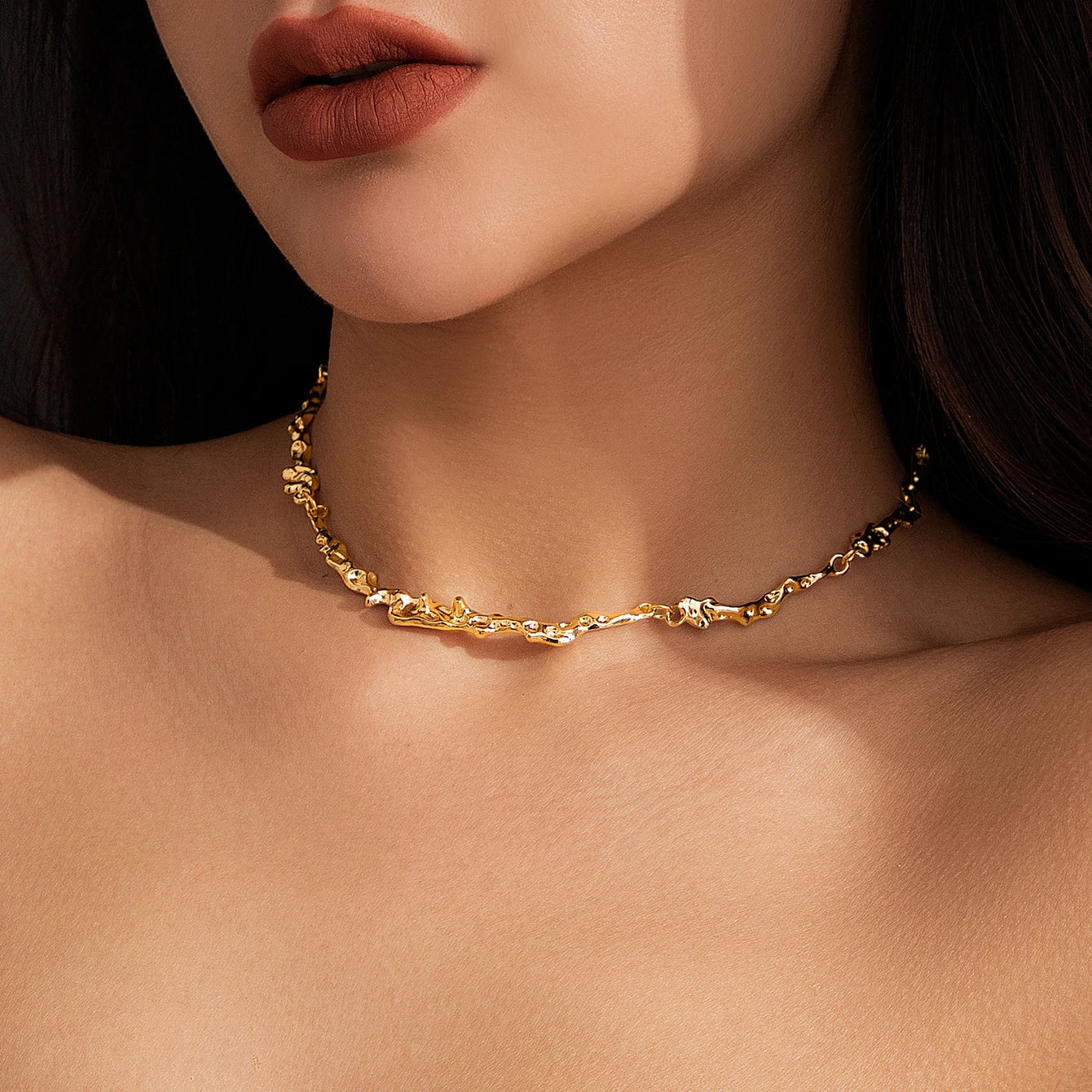 Victoria Polished Bone Chain Necklace