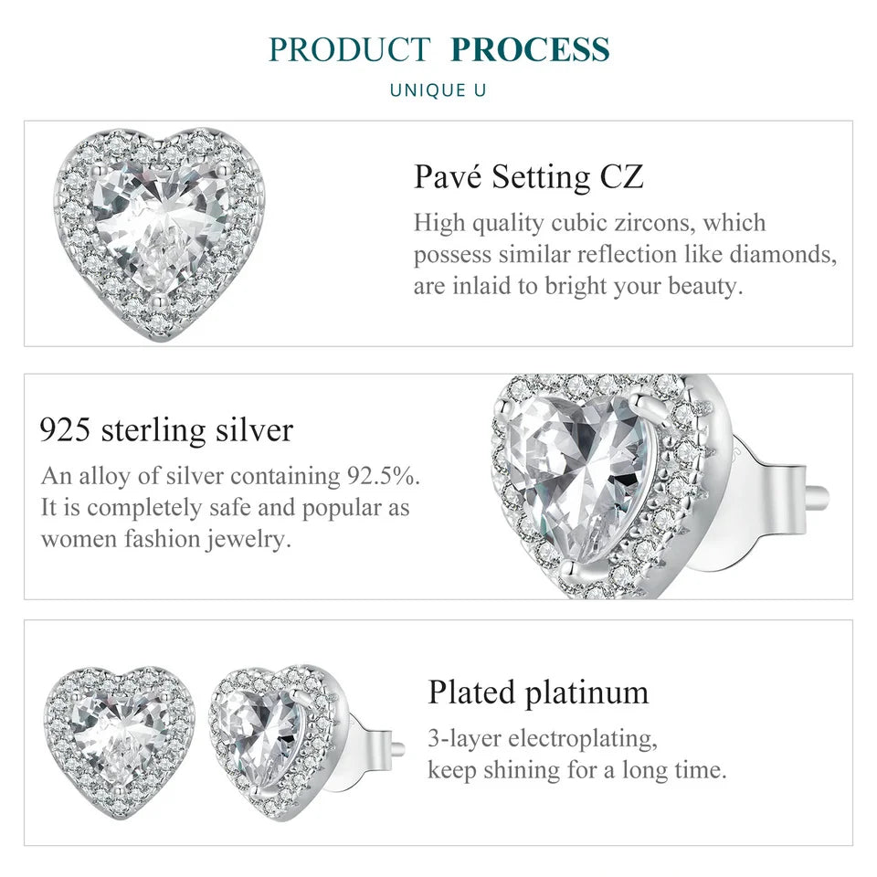Platina Halo Studs