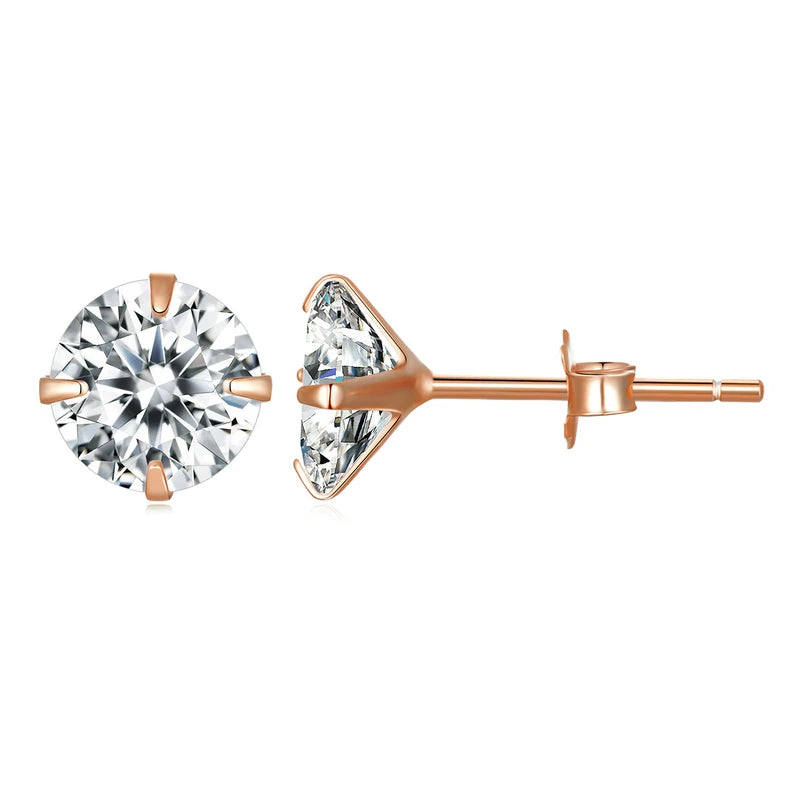 Golden Aura CZ Studs