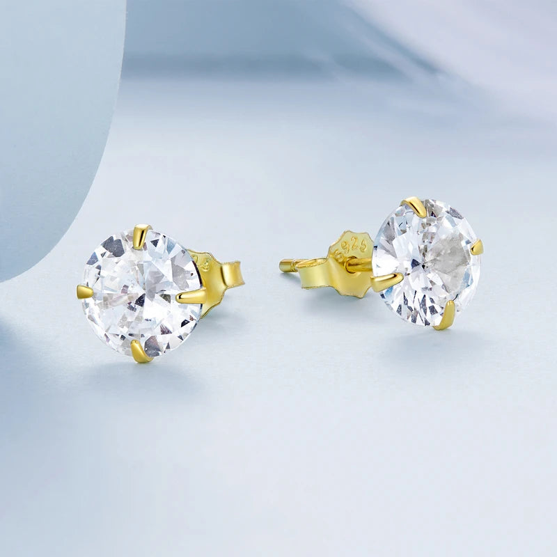 Golden Aura CZ Studs