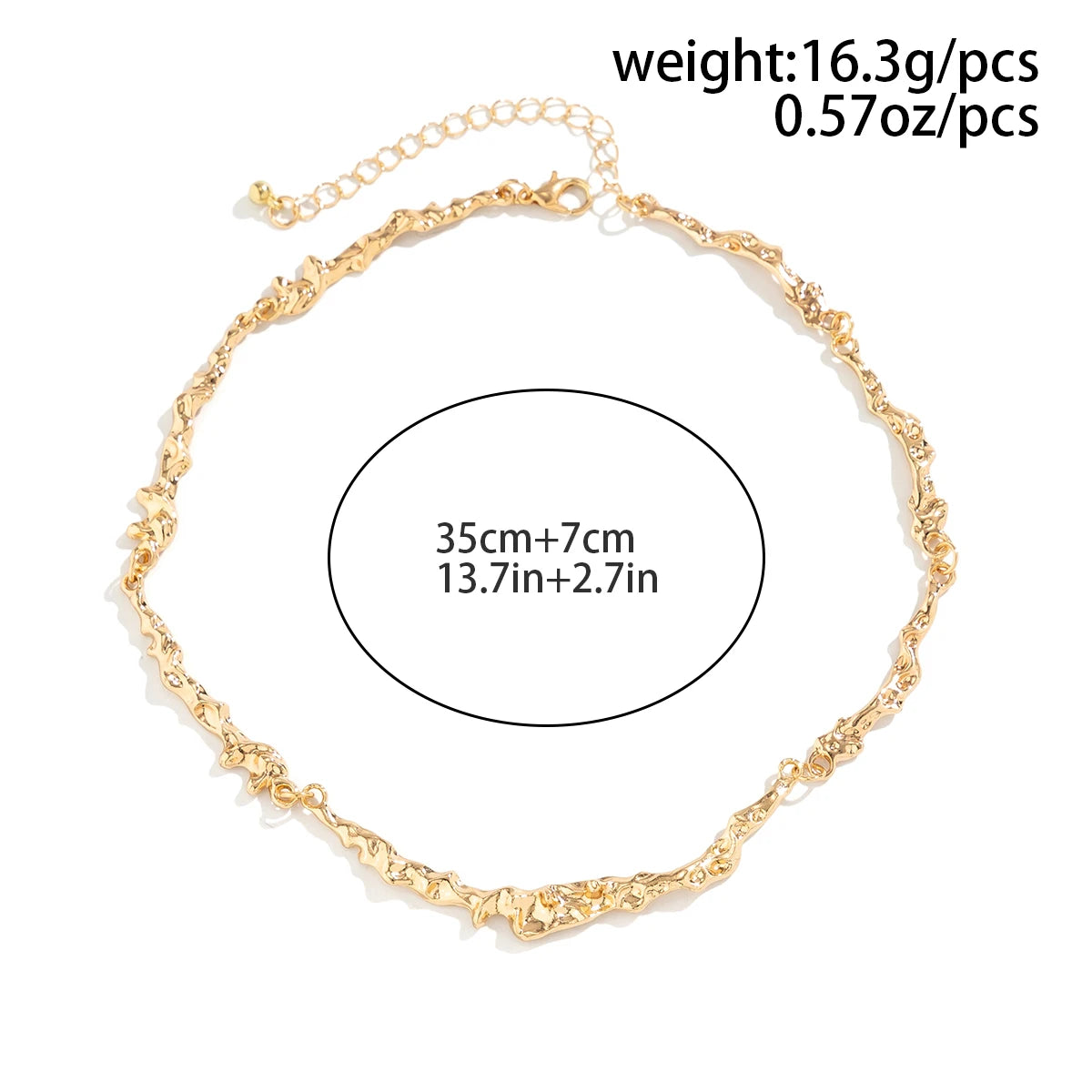 Victoria Polished Bone Chain Necklace