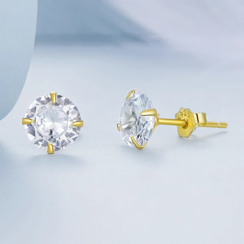 Golden Aura CZ Studs