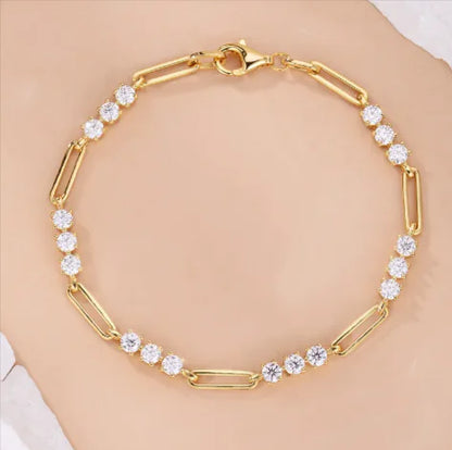 S925 Gold-Plated Clip Bracelet