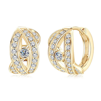 Crown Aura Huggie Hoops