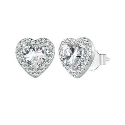 Platina Halo Studs