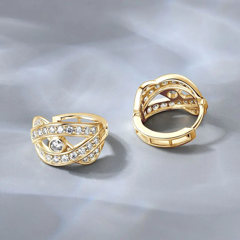 Crown Aura Huggie Hoops