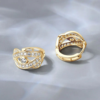 Crown Aura Huggie Hoops